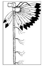 Coloriage indien coiffe calumet